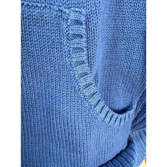 Christopher & Banks‎ Knit Sweater Crop Collared Royal Blue Small - Picture 4 of 4